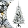 vidaXL Sztuczna choinka z zawiasami z podstawą Biały 120 cm PE i PVC