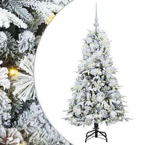 vidaXL Sztuczna choinka z zawiasami z podstawą Biały 120 cm PE i PVC