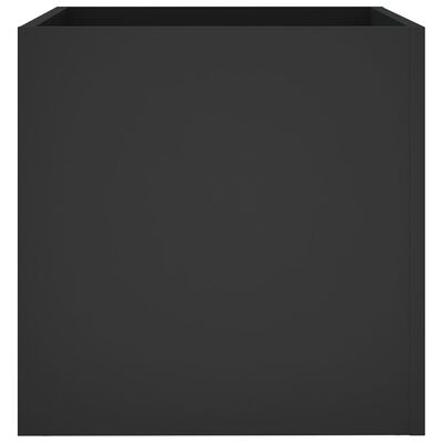 vidaXL Donica, czarna, 40x40x40 cm, materiał drewnopochodny