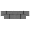 vidaXL Panel ogrodzeniowy 9 pcs WPC i aluminium Szary
