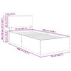 vidaXL Ramka ł&oacute;żka Szary Sonoma 75 x 190 cm Materiał drewnopochodny
