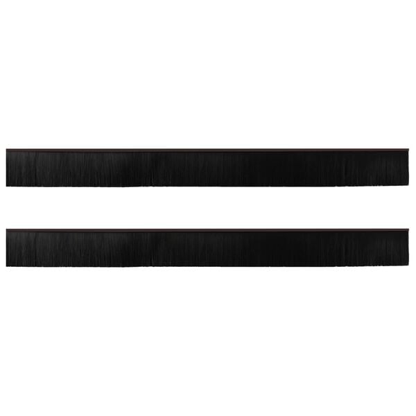 vidaXL Szczotki uszczelniające do drzwi samoprzylepne 2 pcs Brązowy