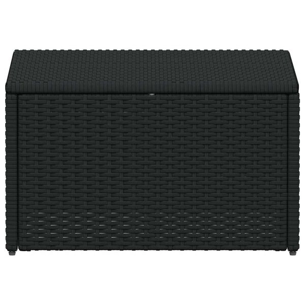 vidaXL 4-cz. zestaw wypoczynkowy do ogrodu, poduszki, czarny rattan PE