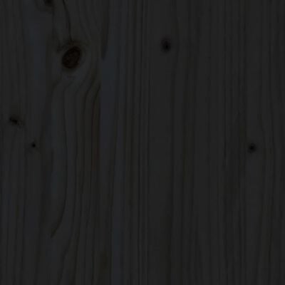 vidaXL Stół jadalniany, czarny, 110x55x75 cm, lite drewno sosnowe