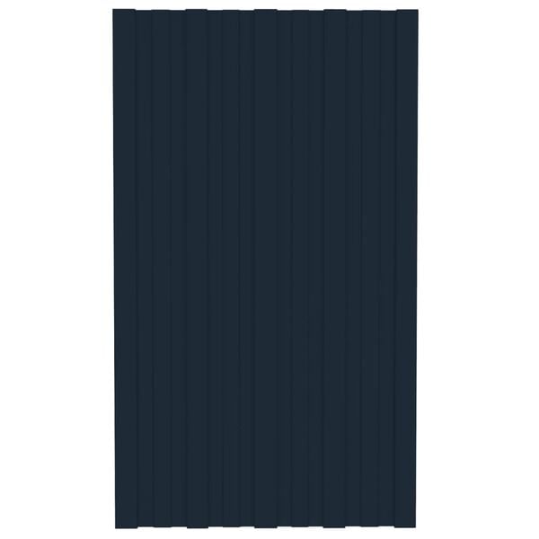 vidaXL Panele dachowe, 36 szt., stal galwanizowana, antracyt, 80x45 cm