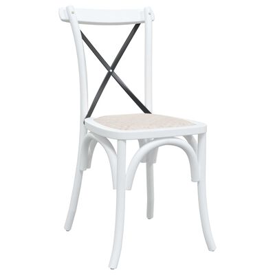 vidaXL Krzesła stołowe z oparciem krzyżowym, 2 szt., drewno bukowe