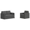 vidaXL Zestaw Sof 2 pcs Ciemnoszary 139 x 78 x 80 cm tkanina