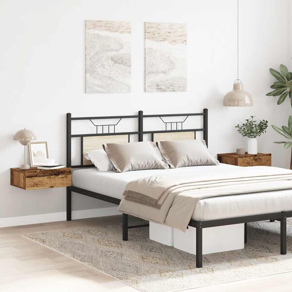 vidaXL Pływające szafki nocne 2 szt. Stare drewno Drewno klejone