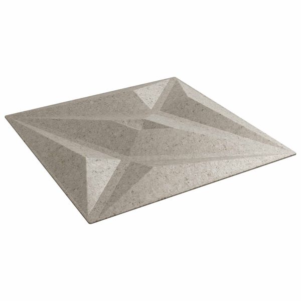 vidaXL Panele ścienne 12 pcs Beton gwiazdy 50 x 50 cm Pianka XPS