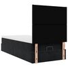 vidaXL Rama ł&oacute;żka otomana z materacami, czarna, 90x200 cm, aksamit