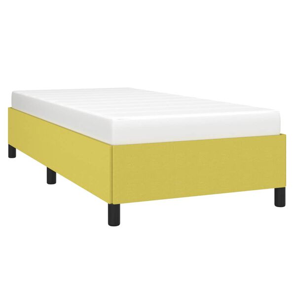 vidaXL Rama ł&oacute;żka, zielona, 90x190 cm, obita tkaniną