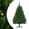 vidaXL Sztuczna choinka z zawiasami 150 LED zielony 120 cm PVC i stal