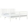 vidaXL Rama ł&oacute;żka bez materaca, biała, 180x200 cm, lite drewno sosnowe