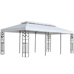 vidaXL Tkanina do pawilonu Biały 300 x 600 cm Poliester