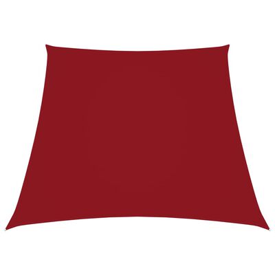 vidaXL Trapezowy żagiel ogrodowy, tkanina Oxford, 2/4x3 m, czerwony
