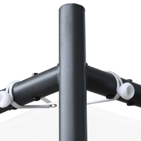 vidaXL Altana ogrodowa z płaskim dachem, 4x4 m, biała, 180 g/m²