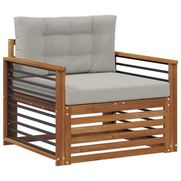 vidaXL Zestaw sof na zewnątrz Lite drewno akacjowe i poliester