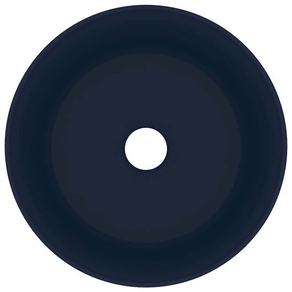 vidaXL Luksusowa, okrągła umywalka, matowy granat, 40x15 cm, ceramika