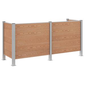 vidaXL Ogrodzenie na Kosz na Śmieci brązowy 237 x 85 x 115 cm