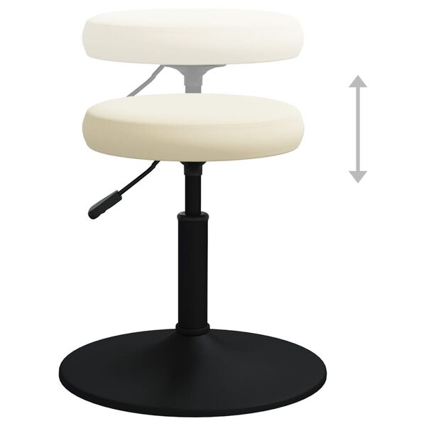 vidaXL Krzesła stołowe, 4 szt., kremowe, obite aksamitem