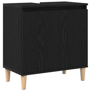 vidaXL Szafka pod umywalkę Czarny Dąb 58 x 33 x 60 cm