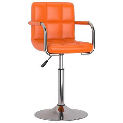 vidaXL Obrotowe krzesła stołowe, 2 szt., pomarańczowe, sztuczna skóra