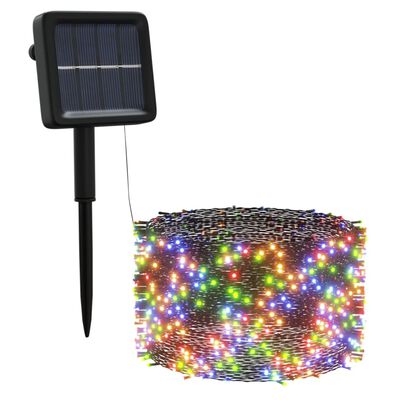 vidaXL Solarne lampki dekoracyjne, 5 szt., 5x200 LED, kolorowe