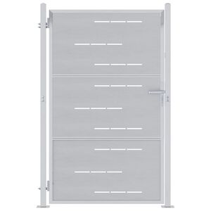 vidaXL Brama ogrodowa 85 x 120 cm Stal nierdzewna srebrny Zamykane