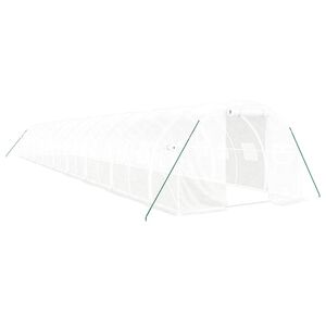vidaXL Szklarnia ze stalową ramą, biała, 54 m&sup2;, 18x3x2 m