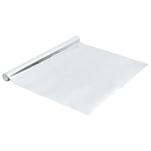 vidaXL Okleina meblowa, srebrna, wysoki połysk, 500x90 cm, PVC