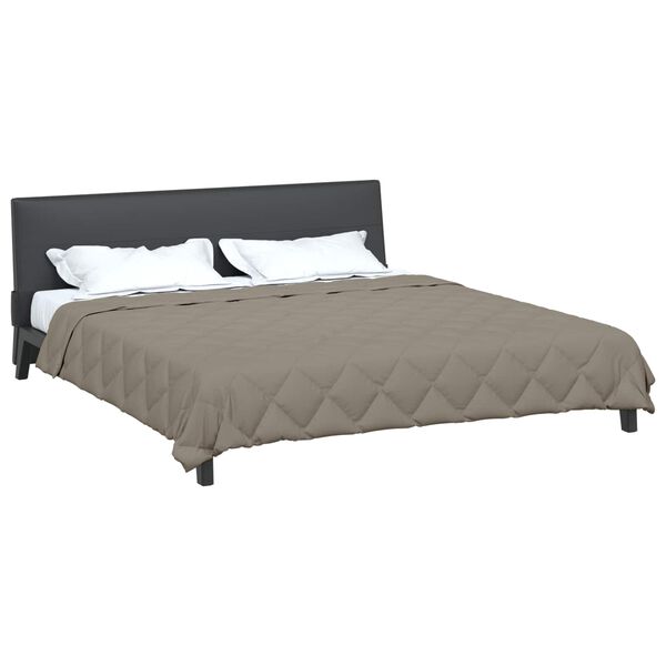 vidaXL Kołdra na cały rok Jasnoszary 240 x 260 cm Mikrofibra