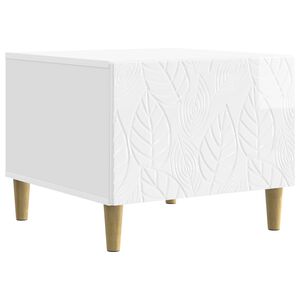 vidaXL Stolik kawowy Biały wysoki połysk 50 x 49 x 40 cm