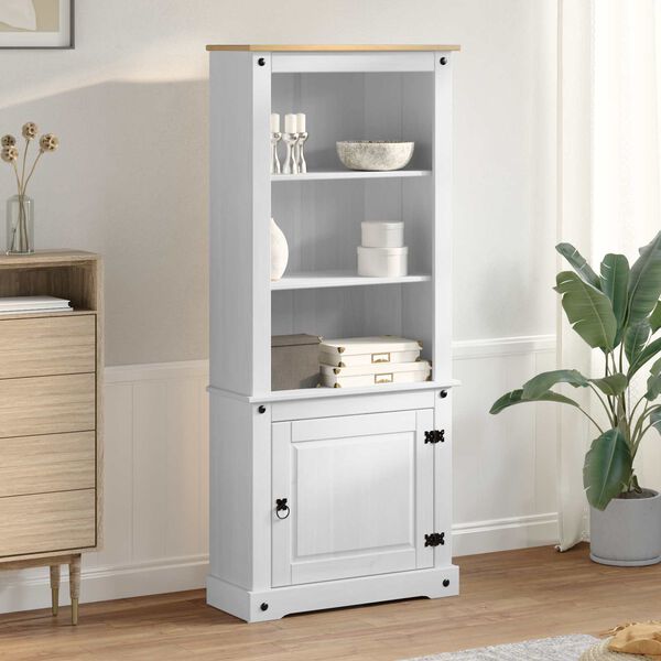 vidaXL Highboard Biały 74 x 38 x 170 cm Lite drewno sosnowe
