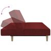 vidaXL 2-osobowa kanapa, kolor czerwonego wina, tapicerowana tkaniną