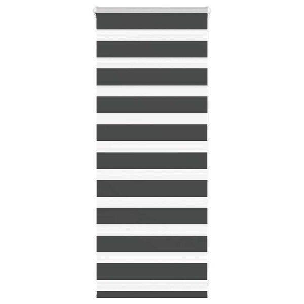 vidaXL Roleta zebra, czarna, szerokość tkaniny 60,9 cm, poliester