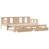 vidaXL Sofa rozsuwana z szufladami, bez materaca, 80x200 cm