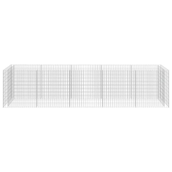 vidaXL Podwyższona donica gabionowa, galwanizowana stal, 450x90x100 cm
