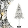 vidaXL Choinka z 300 diodami LED z podstawą Biały 210 cm PE i stal