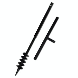 vidaXL Świder z rączką, 80 mm, podw&oacute;jna spirala, stalowy, czarny