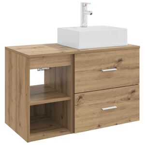 vidaXL Zestaw mebli łazienkowych 2 pcs Dąb artisan Drewno inżynieryjne