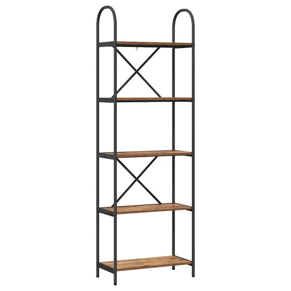 vidaXL P&oacute;łka na książki Stare drewno 60 x 30 x 183 cm