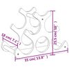 vidaXL Stojak na 6 butelek wina, 35x18x25,5 cm, bambus