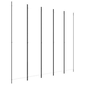 vidaXL Parawan 5-panelowy, biały, 250x220 cm, tkanina