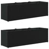 vidaXL Donice ogrodowe z 3 wkładami, 2 szt., czarne, 105x30x32 cm