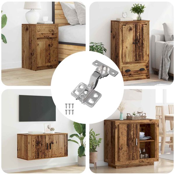 vidaXL Zawias 12 pcs Nikiel 85 x 52,5 x 9,5 mm Żelazo