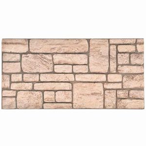 vidaXL Panele ścienne 10 pcs Beżowy 100 x 50 cm Pianka EPS