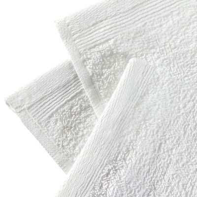 vidaXL Ręczniki hotelowe, 25 szt., bawełna, 350 g/m², 30x30 cm, białe