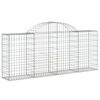 vidaXL Łukowaty kosz gabionowy, 200x30x80/100 cm, galwanizowane żelazo