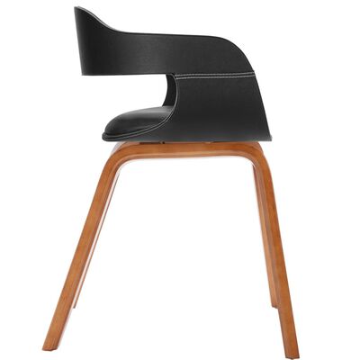 vidaXL Krzesło stołowe, gięte drewno i sztuczna skóra