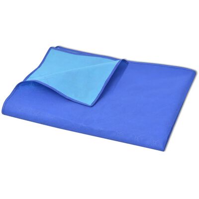 vidaXL Koc piknikowy niebieski i błękitny, 150x200 cm